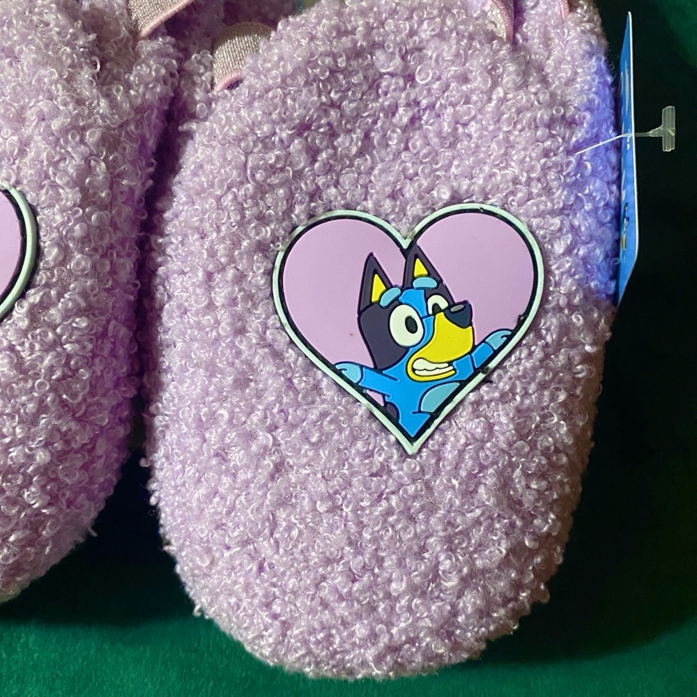 Bluey and Bingo Sherpa Purple Slingback Slippers - Picture 7 of 7